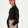 Blusa de satén espalda descubierta 16526